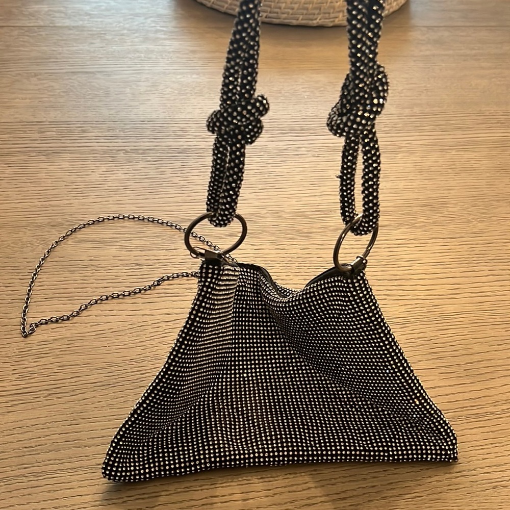 Rhinestone crossbody evening bag